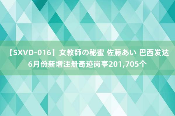 【SXVD-016】女教師の秘蜜 佐藤あい 巴西发达6月份新增注册奇迹岗亭201，705个