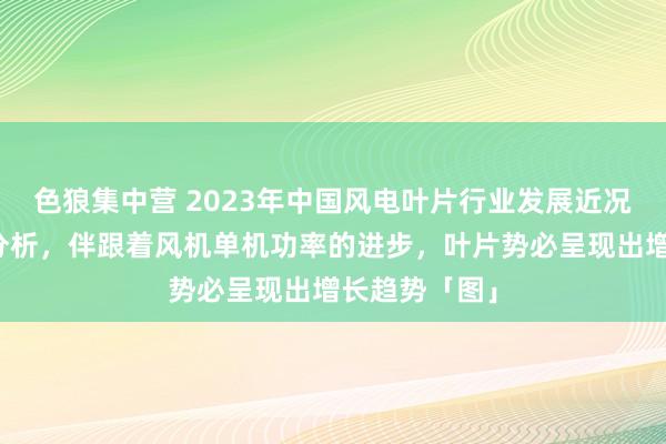 色狼集中营 2023年中国风电叶片行业发展近况及竞争面貌分析，伴跟着风机单机功率的进步，叶片势必呈现出增长趋势「图」