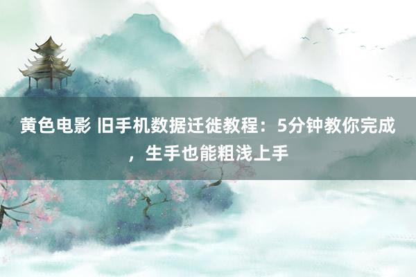 黄色电影 旧手机数据迁徙教程：5分钟教你完成，生手也能粗浅上手