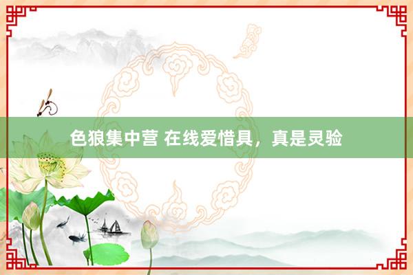色狼集中营 在线爱惜具，真是灵验