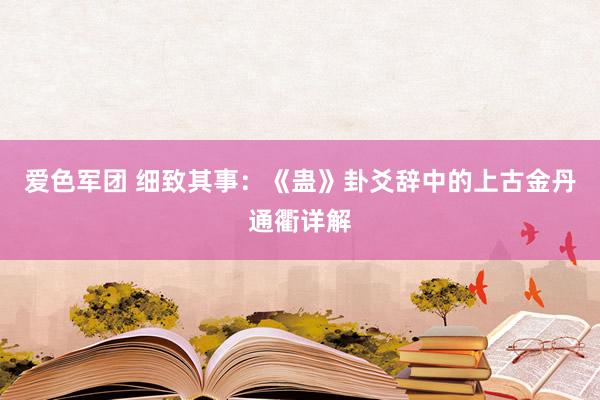 爱色军团 细致其事：《蛊》卦爻辞中的上古金丹通衢详解