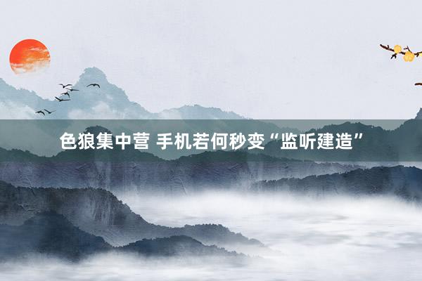色狼集中营 手机若何秒变“监听建造”